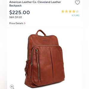 American leather Co Cleveland Leather a backpack